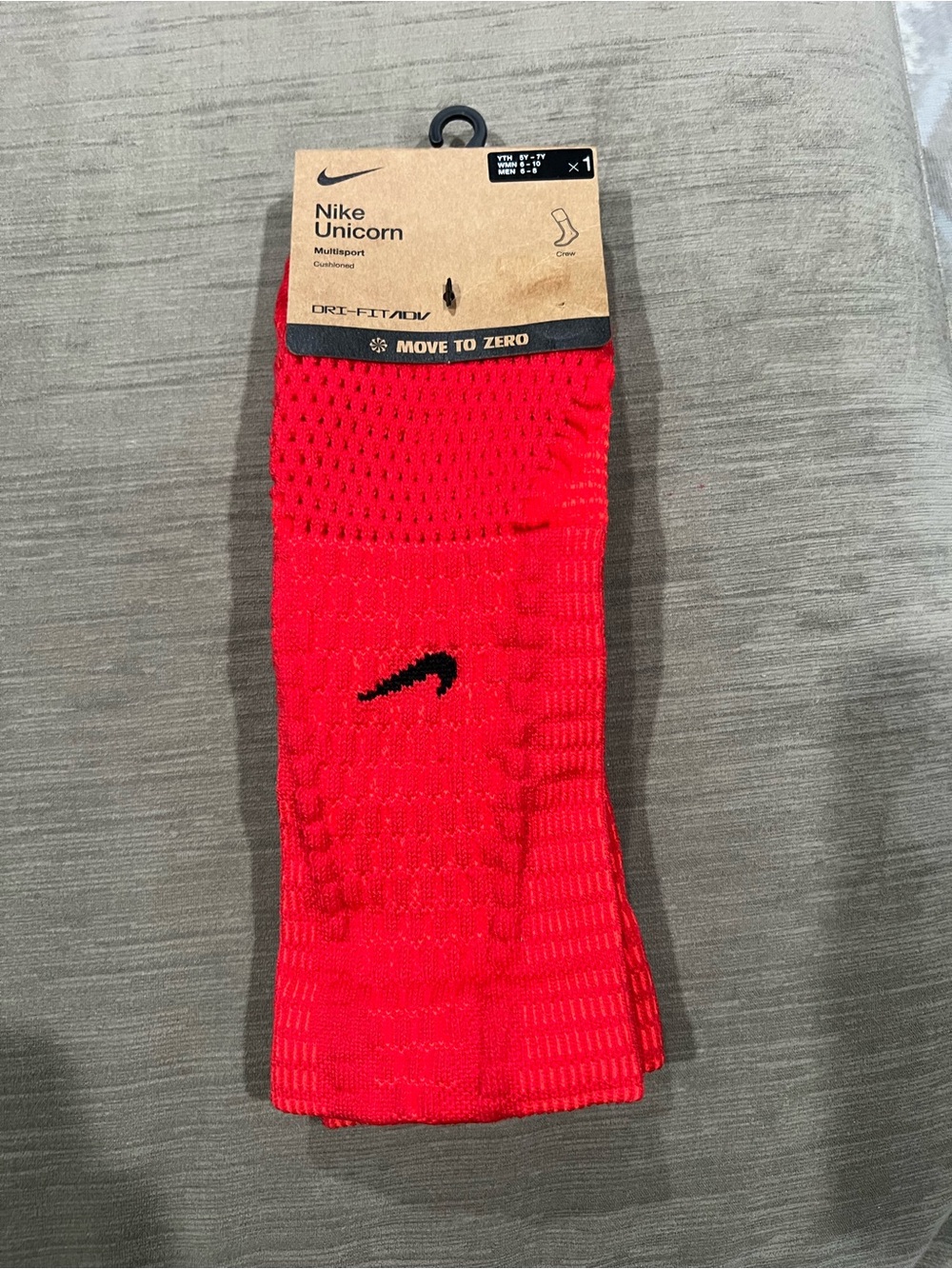 Nike Unicorn Dri-FIT ADV Cushioned Crew Socks. Size Med Yth 5-7, Wmn 6-10 Mn 6-8